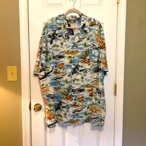 Kalaheo Shirt Men's 3XL Hawaiian Military‎ Bomber Aircraft planes.